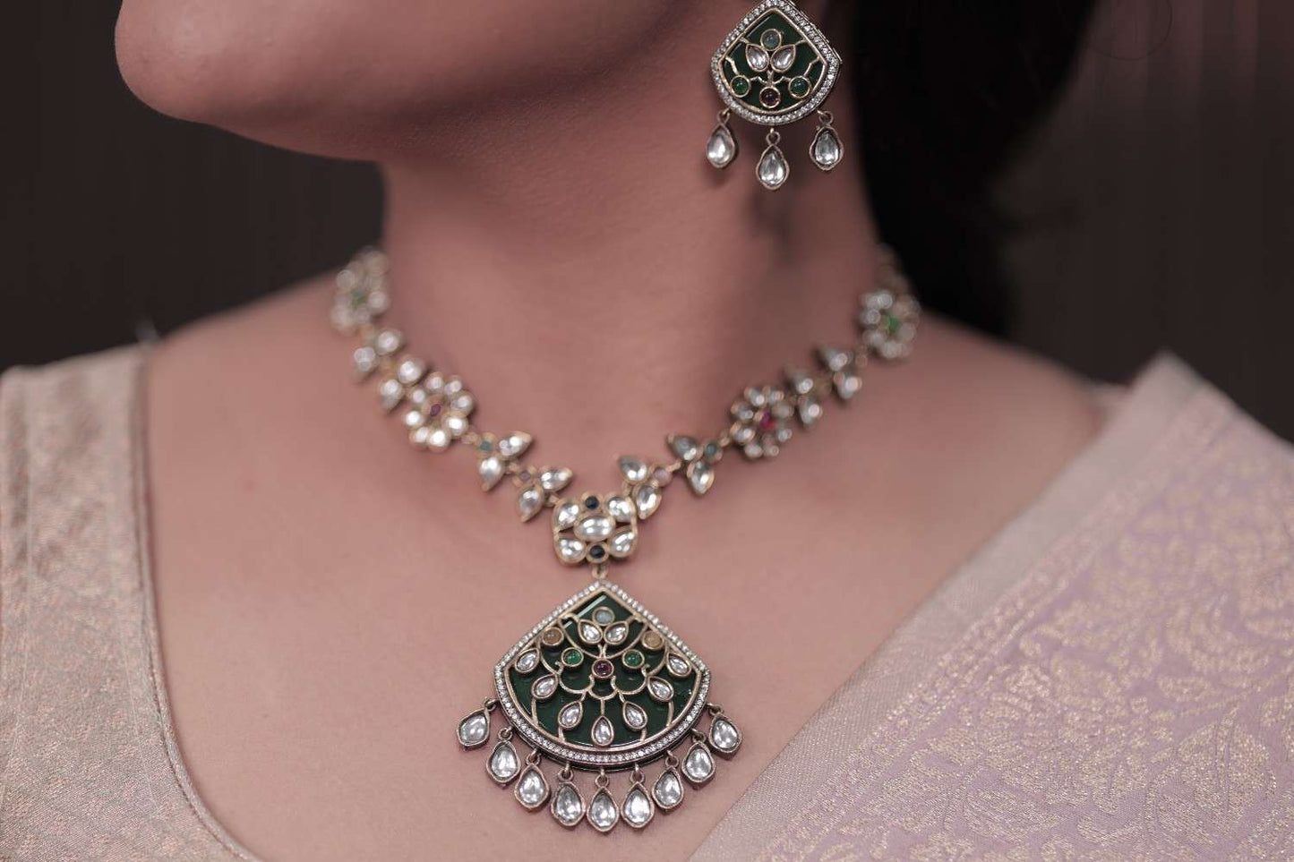 Traditional Mehndi Design Necklace