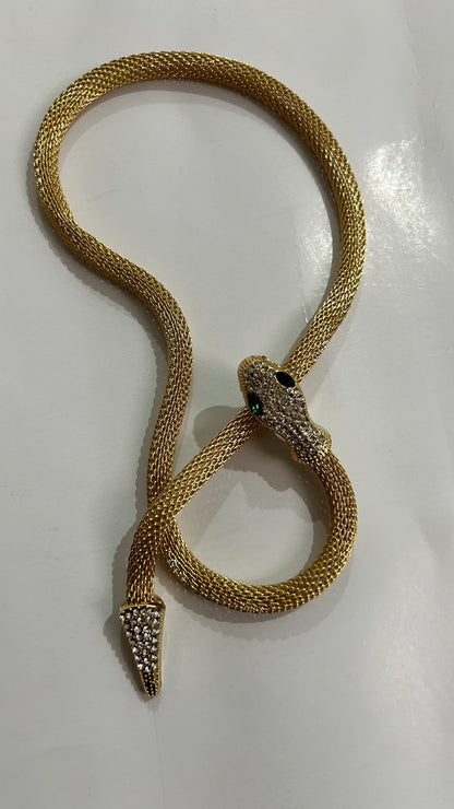 Snake Statement Choker Style Necklace