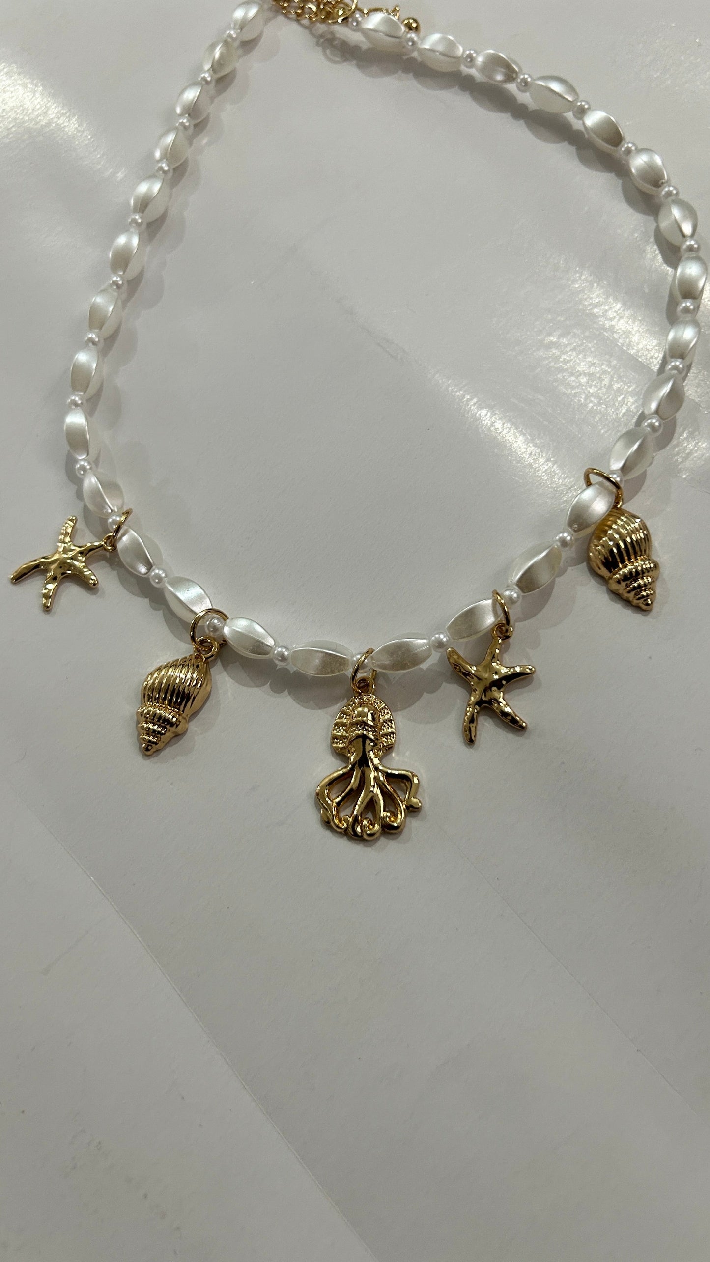 Charm Statement Anti Tarnish Pearl Necklace