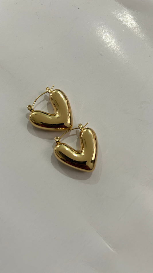 Bold Heart Statement Earrings