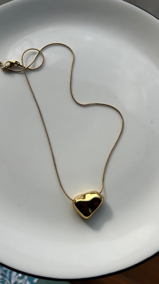 Anti Tarnish Bold Heart Statement Chain Pendant