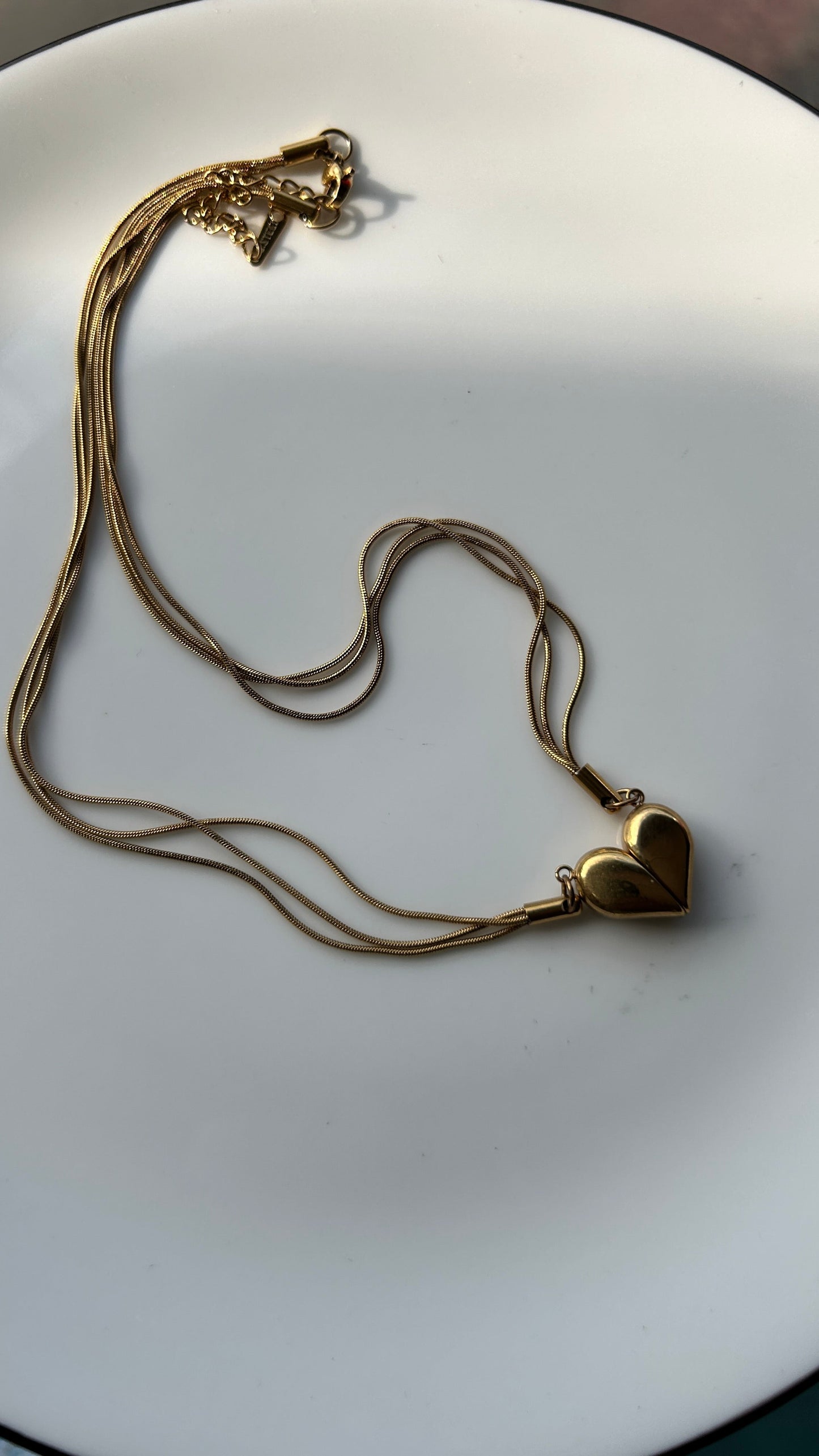 Magnetic Heart Statement Chain Pendant