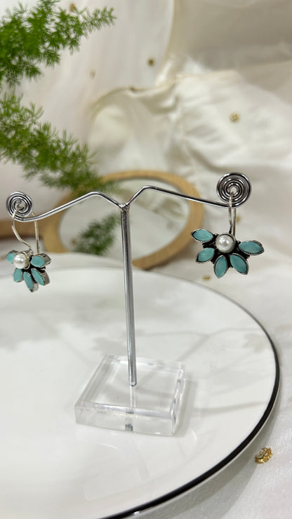 Aqua Blue Candy Pop Hook Earrings