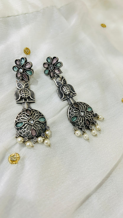 Owl Statement Dangler Earrings