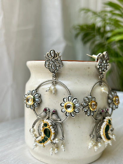 Parrot Jaipuri Earrings