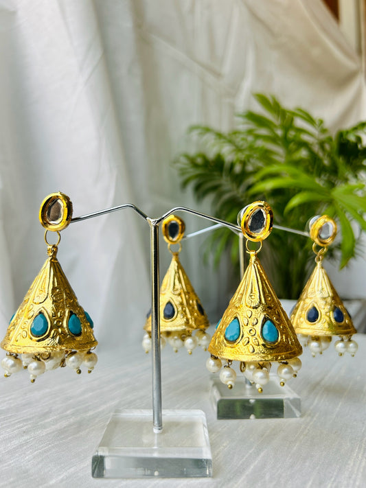 Golden Mini Jhumka Earrings