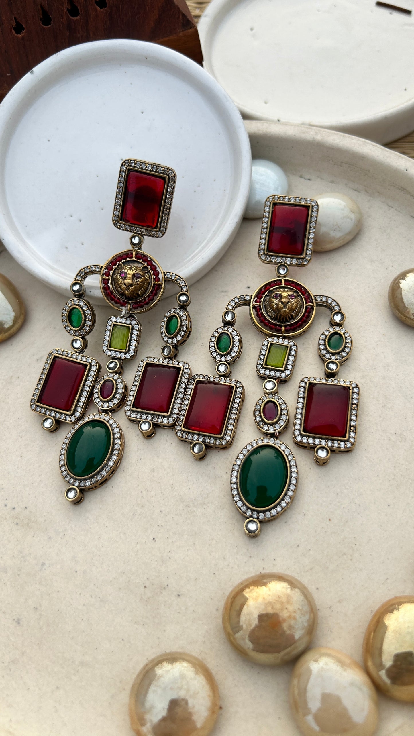 Multicolour Bagh statement Earrings 