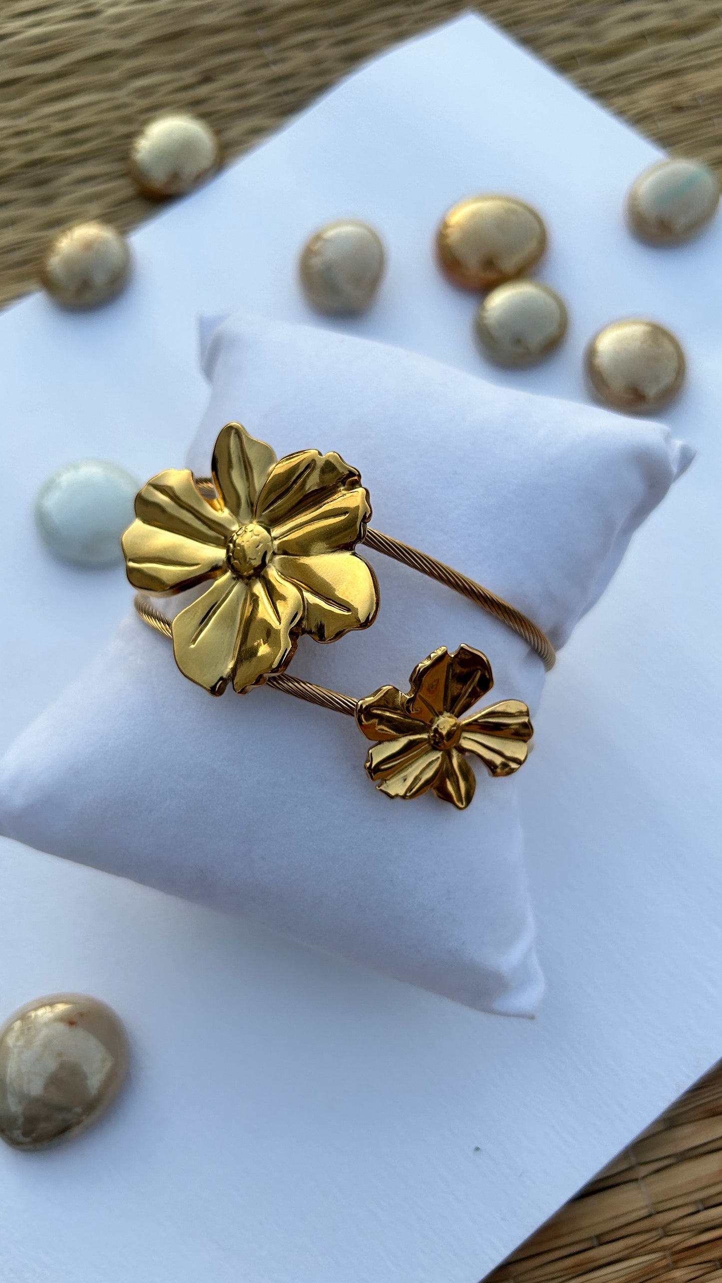 Flower Statement Kada Style Bracelet