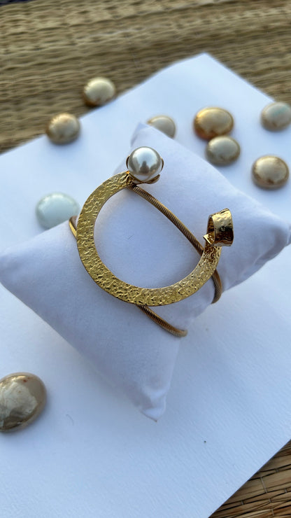 Kada Style Pearl Statement Bracelet